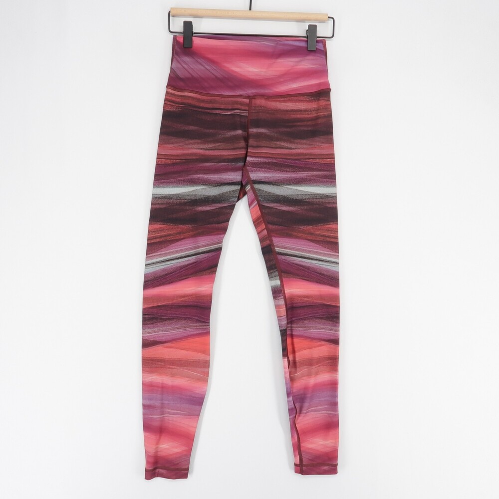 Lululemon Wunder Under Tight Leggings Womens 8 Tulle Multi Nulux